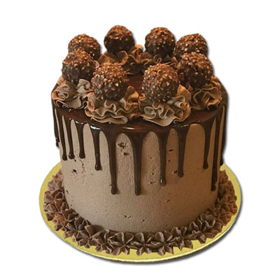 "Round shape Ferro Rocher Chocolate cake - 1kg - Click here to View more details about this Product